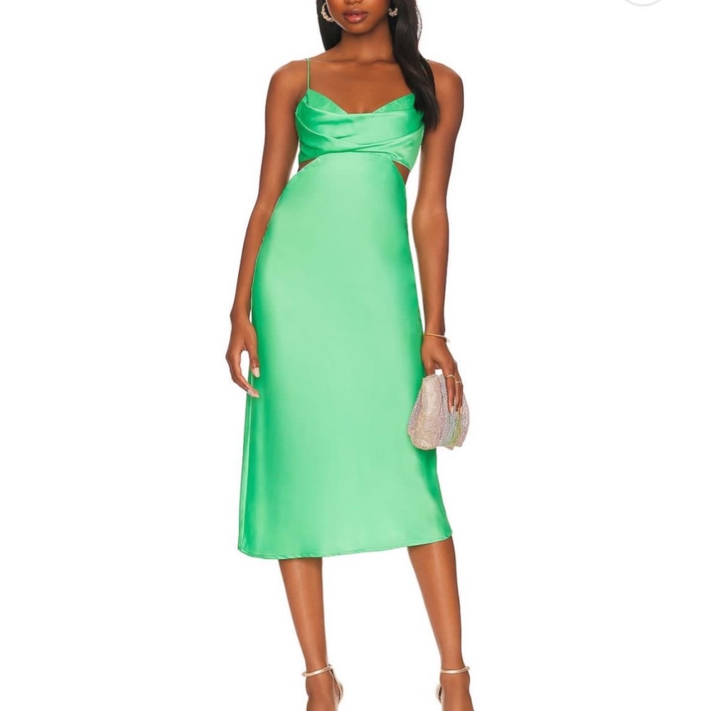Green Superdown Midi Dress
